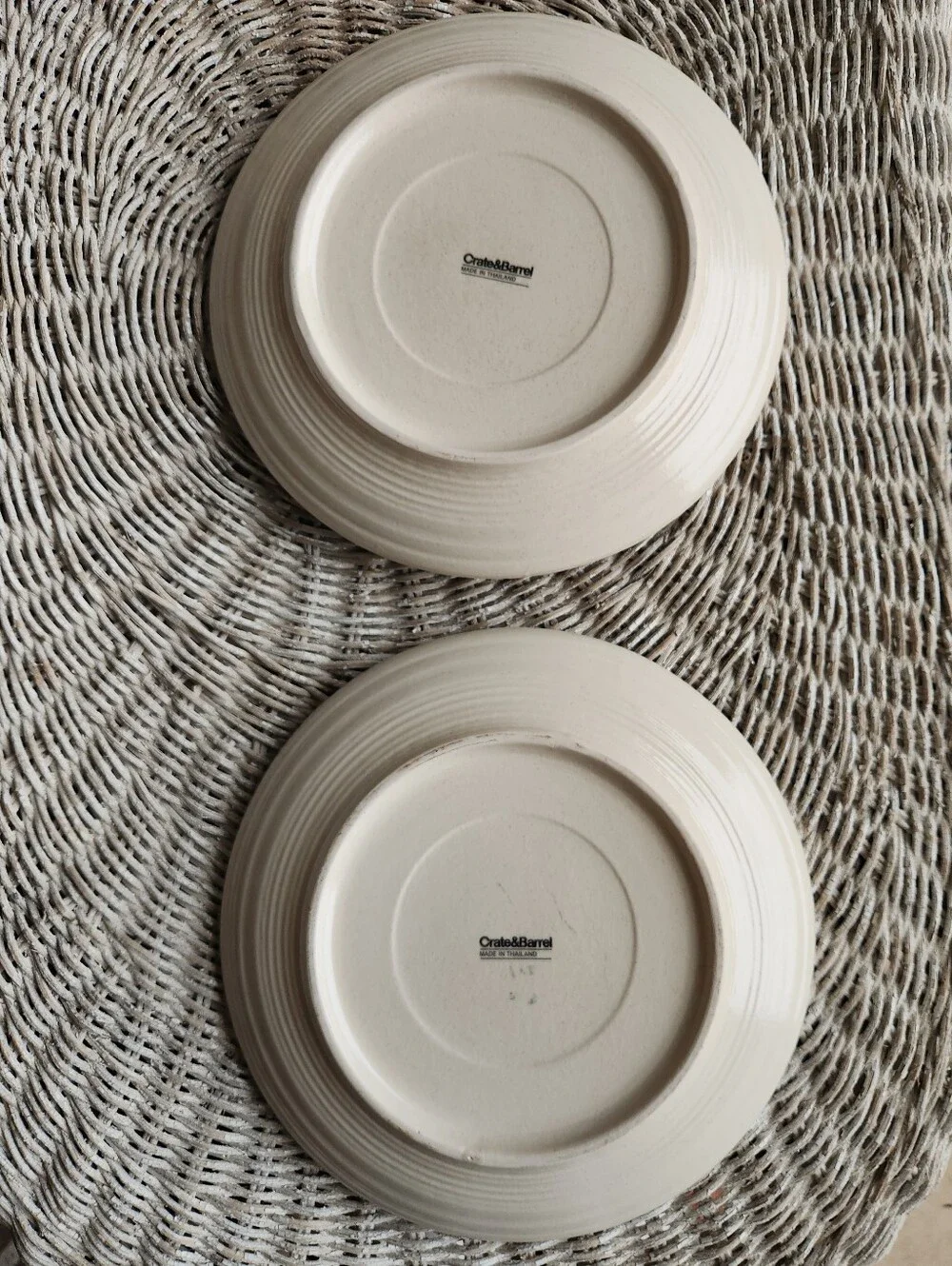 Crate & Barrel Lemongrass Salad Plates - Set Of 2